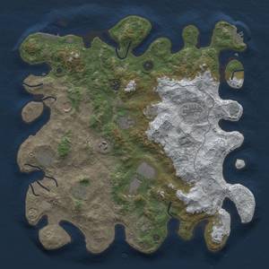 Thumbnail Rust Map: Procedural Map, Size: 4000, Seed: 990396763, 19 Monuments