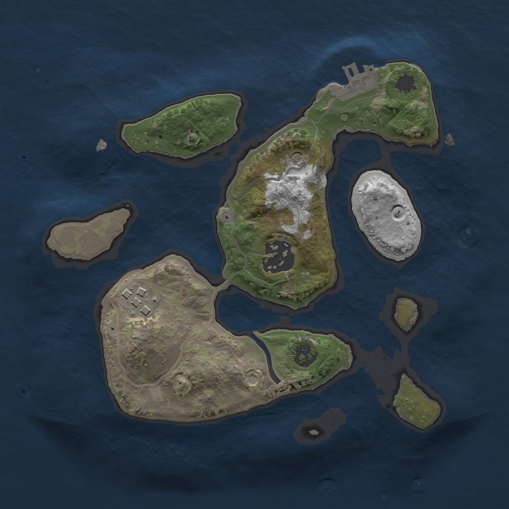 Rust Map: Procedural Map, Size: 2260, Seed: 1337, 6 Monuments