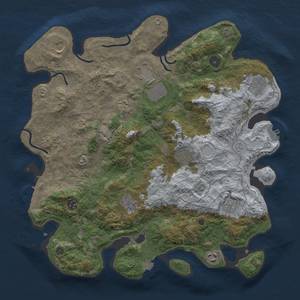 Thumbnail Rust Map: Procedural Map, Size: 4000, Seed: 294852534, 18 Monuments
