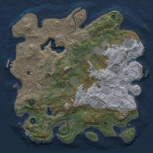 Thumbnail Rust Map: Procedural Map, Size: 4000, Seed: 294852534, 15 Monuments