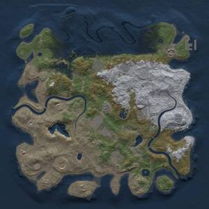 Thumbnail Rust Map: Procedural Map, Size: 4000, Seed: 285253843, 15 Monuments