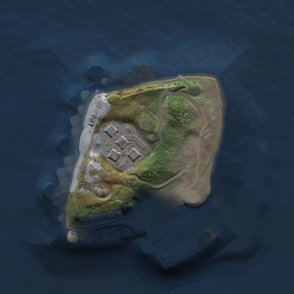 Rust Map: Procedural Map, Size: 1000, Seed: 294715805, 3 Monuments