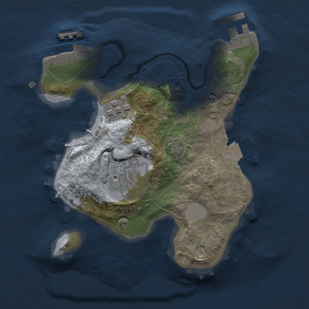 Rust Map: Procedural Map, Size: 2000, Seed: 1178900556, 6 Monuments