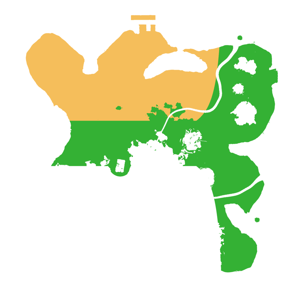Biome Rust Map: Procedural Map, Size: 2500, Seed: 1181885770
