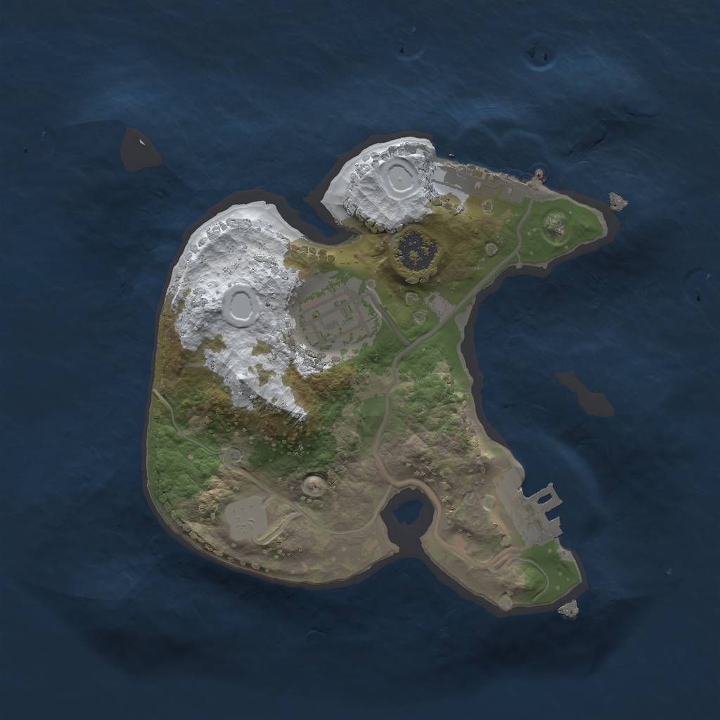 Rust Map: Procedural Map, Size: 1920, Seed: 19305, 8 Monuments