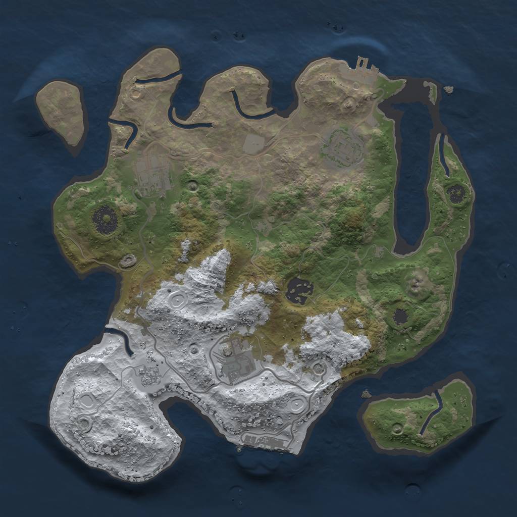 Rust Map: Procedural Map, Size: 2899, Seed: 2147483647, 13 Monuments