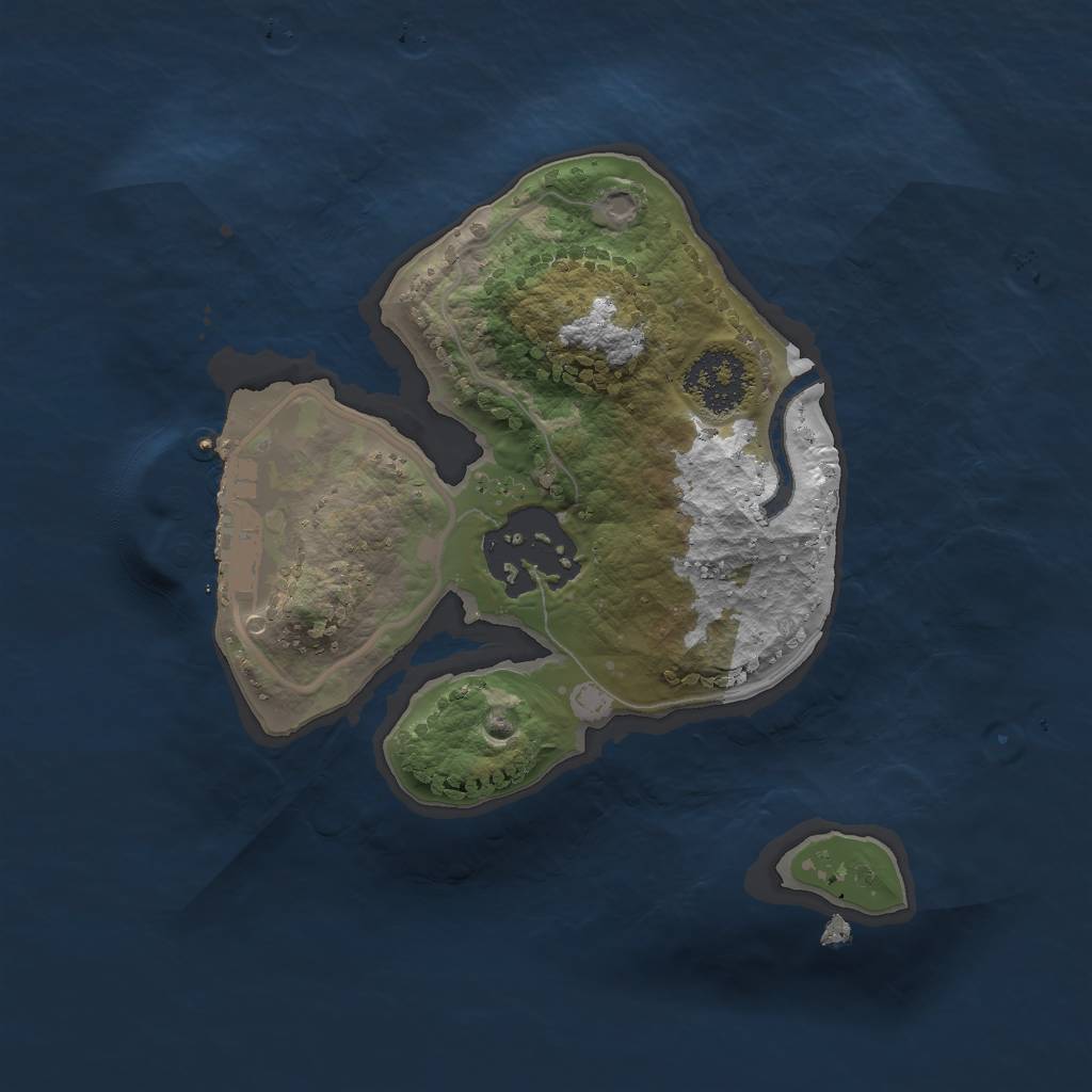 Rust Map: Procedural Map, Size: 1800, Seed: 73453452, 4 Monuments