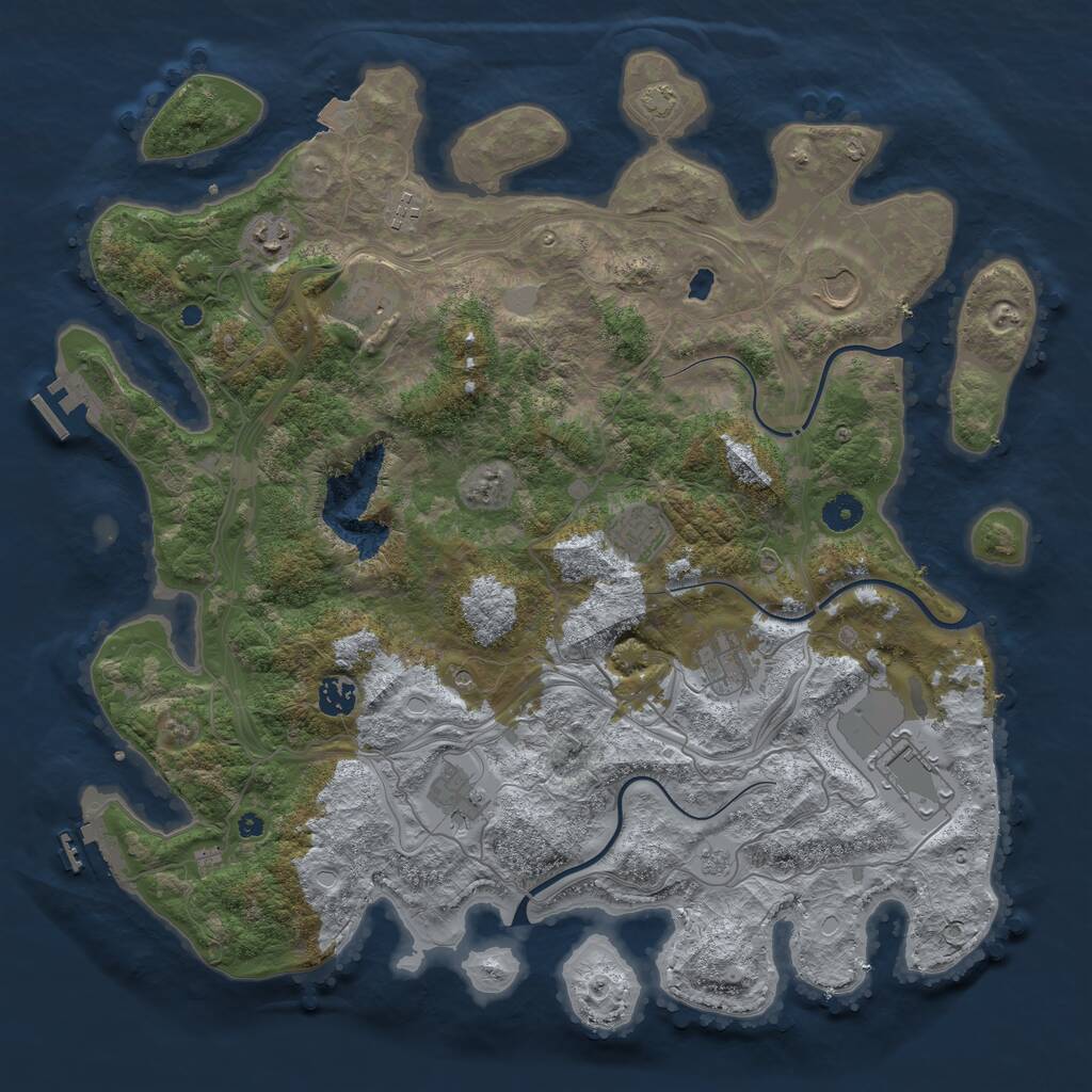 Rust Map: Procedural Map, Size: 4250, Seed: 13897, 15 Monuments