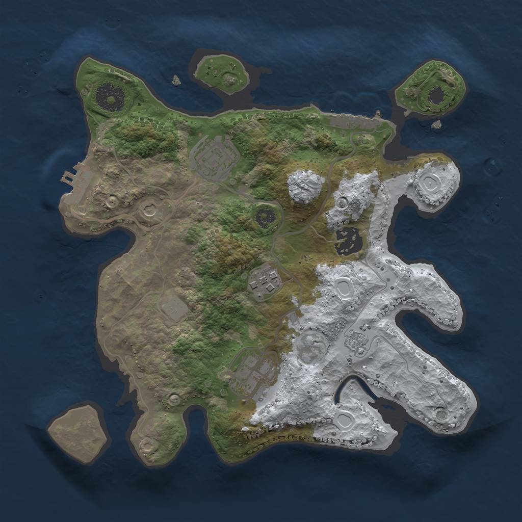 Rust Map: Procedural Map, Size: 2700, Seed: 5383838, 13 Monuments