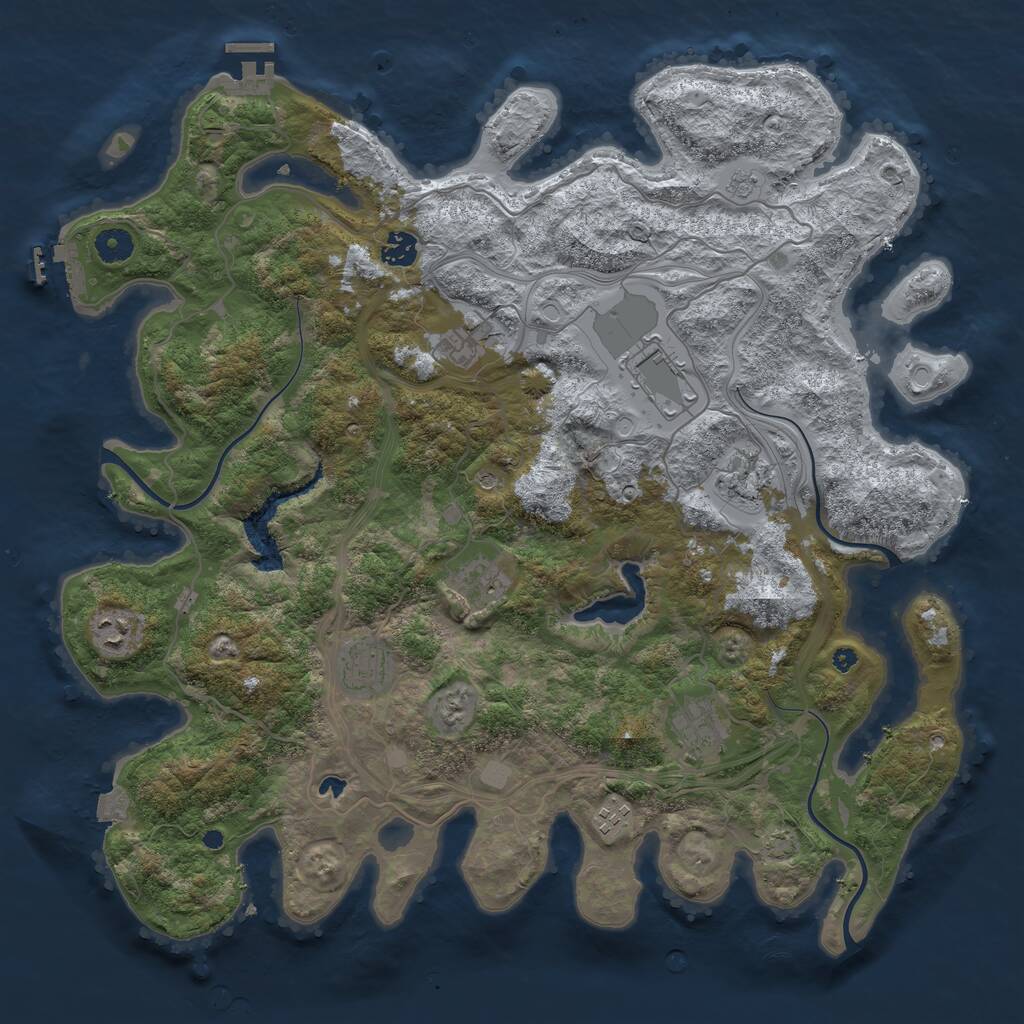 Rust Map: Procedural Map, Size: 4250, Seed: 123456780, 15 Monuments