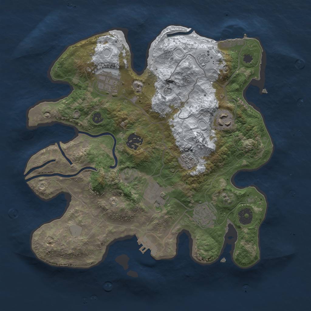 Rust Map: Procedural Map, Size: 3000, Seed: 47313366, 15 Monuments