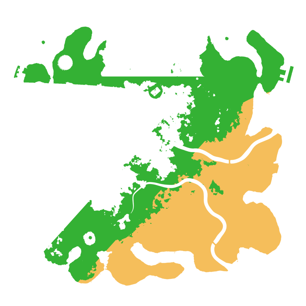 Biome Rust Map: Procedural Map, Size: 3660, Seed: 1234567