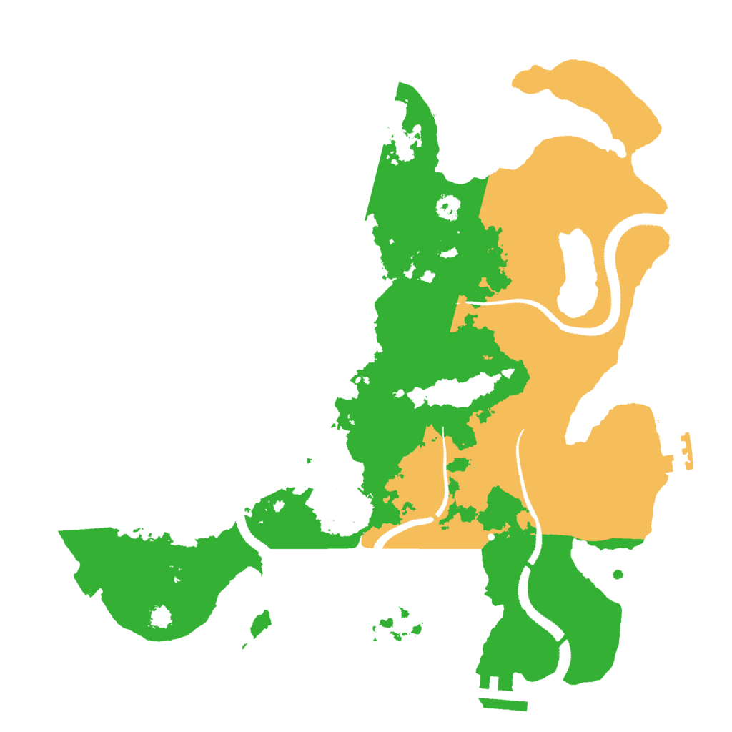 Biome Rust Map: Procedural Map, Size: 3000, Seed: 8204