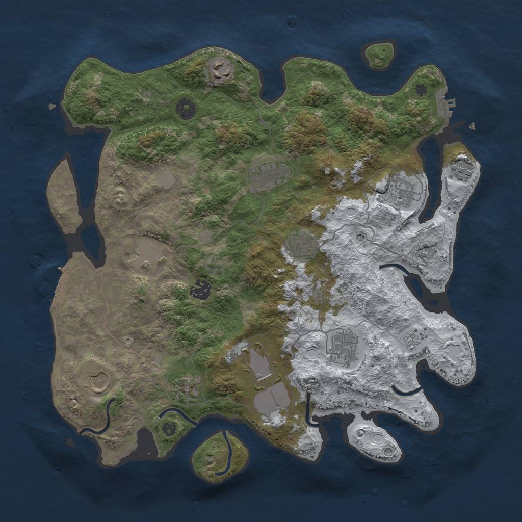 Rust Map: Procedural Map, Size: 3800, Seed: 177, 20 Monuments