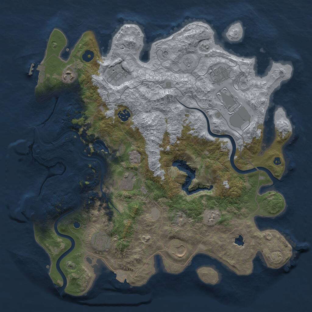 Rust Map: Procedural Map, Size: 4000, Seed: 1746253970, 15 Monuments