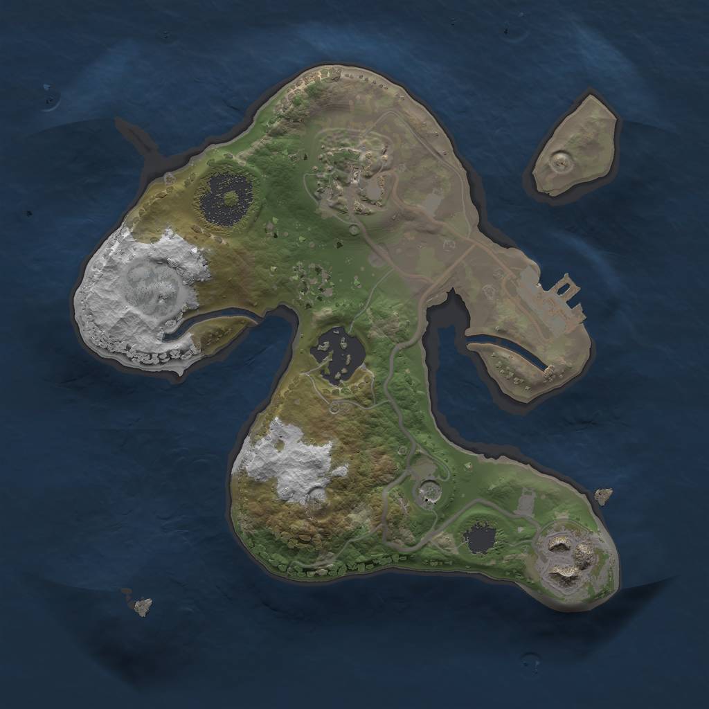 Rust Map: Procedural Map, Size: 2000, Seed: 577737961, 7 Monuments