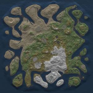 Thumbnail Rust Map: Procedural Map, Size: 5000, Seed: 91977798, 15 Monuments