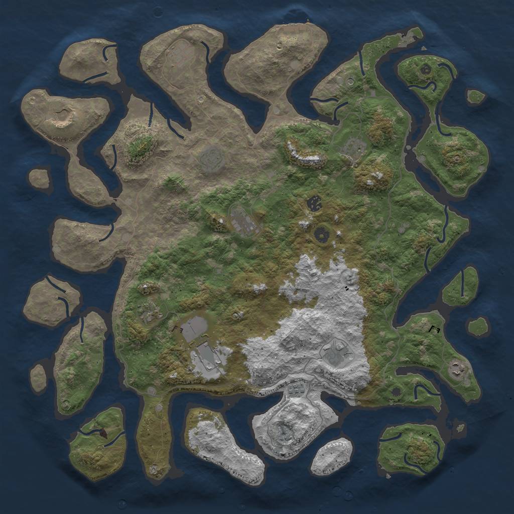 Rust Map: Procedural Map, Size: 5000, Seed: 91977798, 15 Monuments