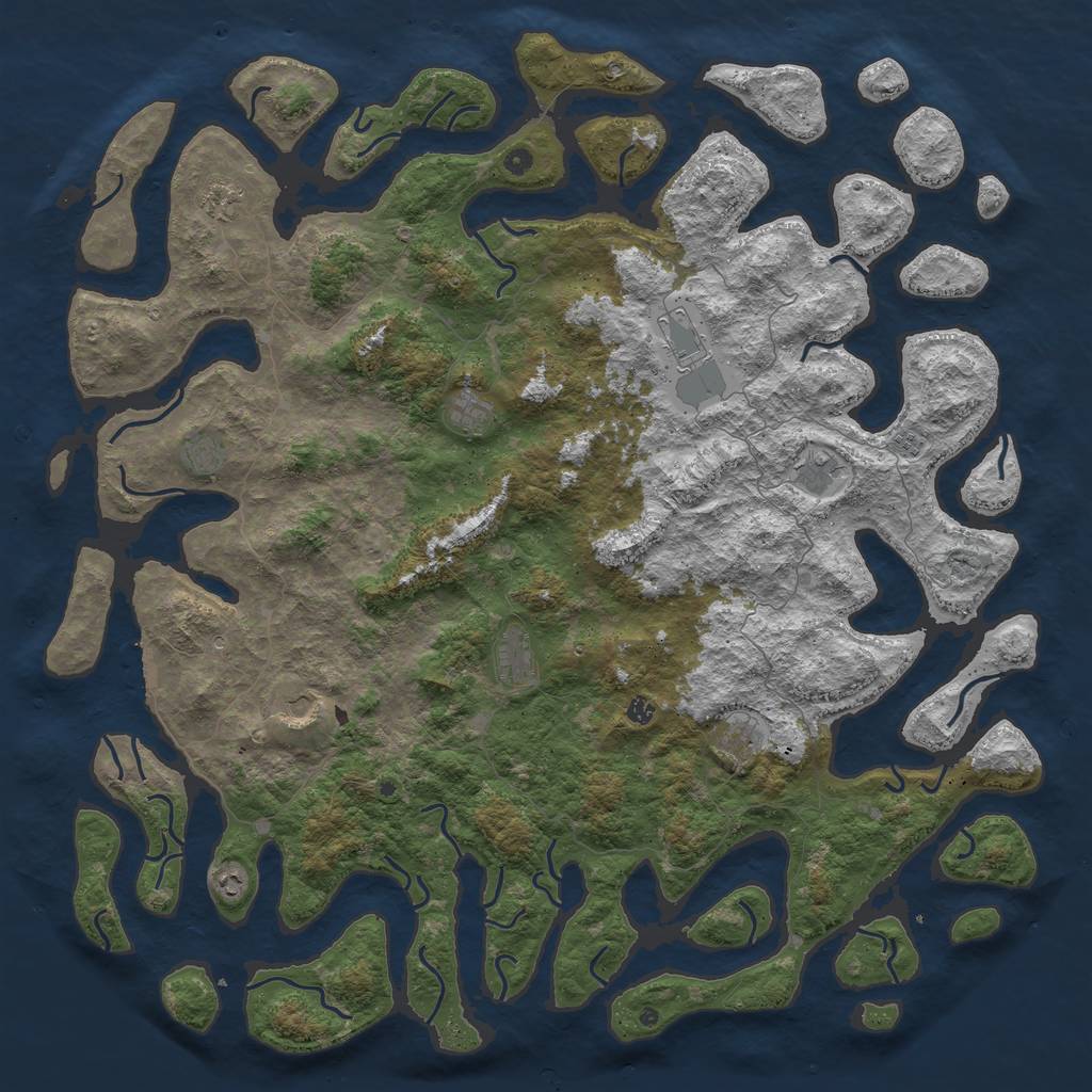 Rust Map: Procedural Map, Size: 6000, Seed: 546538008, 15 Monuments