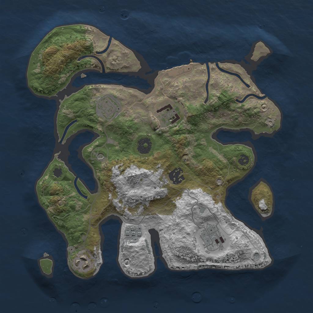 Rust Map: Procedural Map, Size: 3000, Seed: 1522923162, 10 Monuments