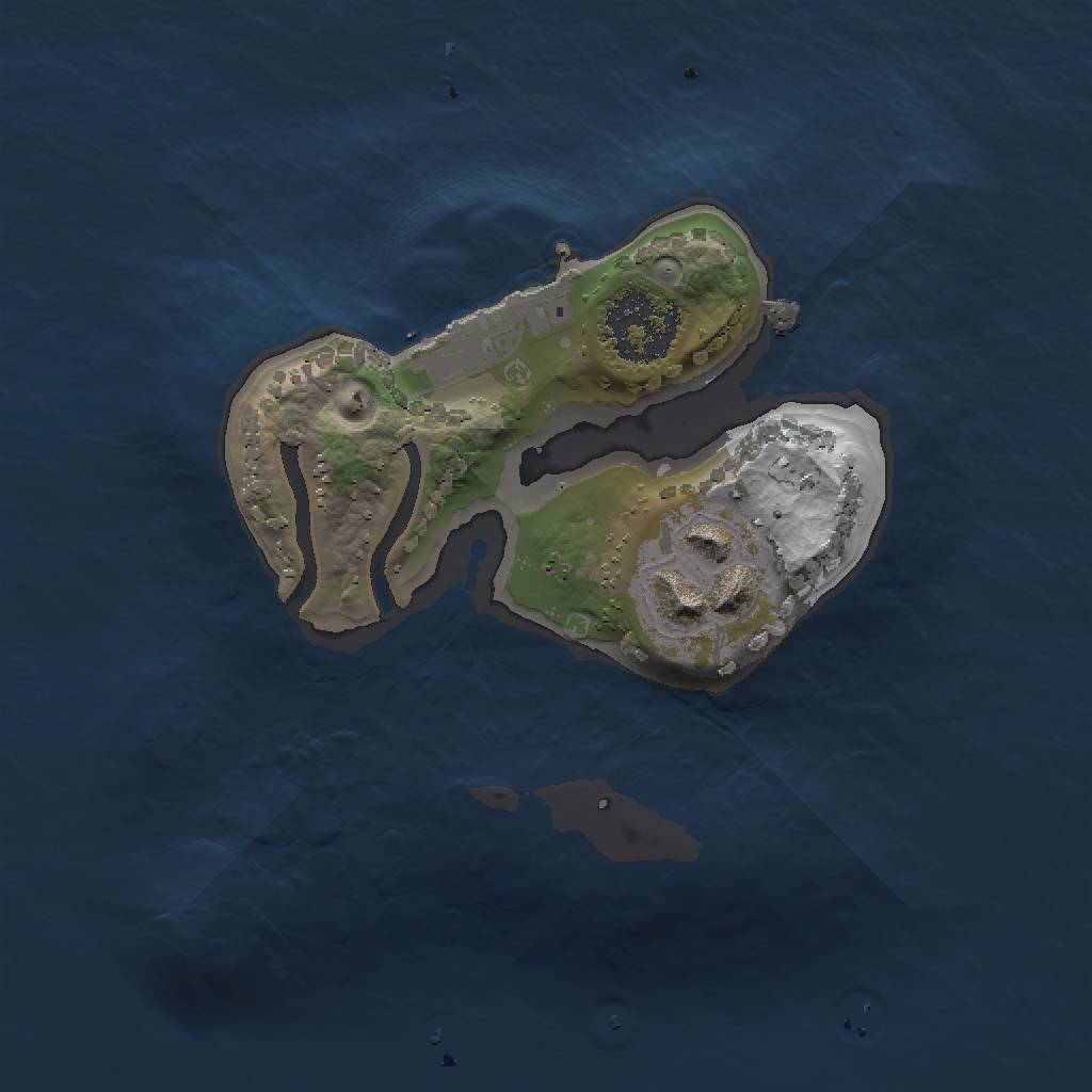 Rust Map: Procedural Map, Size: 1500, Seed: 168, 4 Monuments