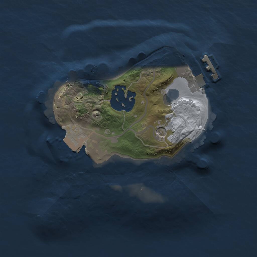 Rust Map: Procedural Map, Size: 1500, Seed: 168, 4 Monuments
