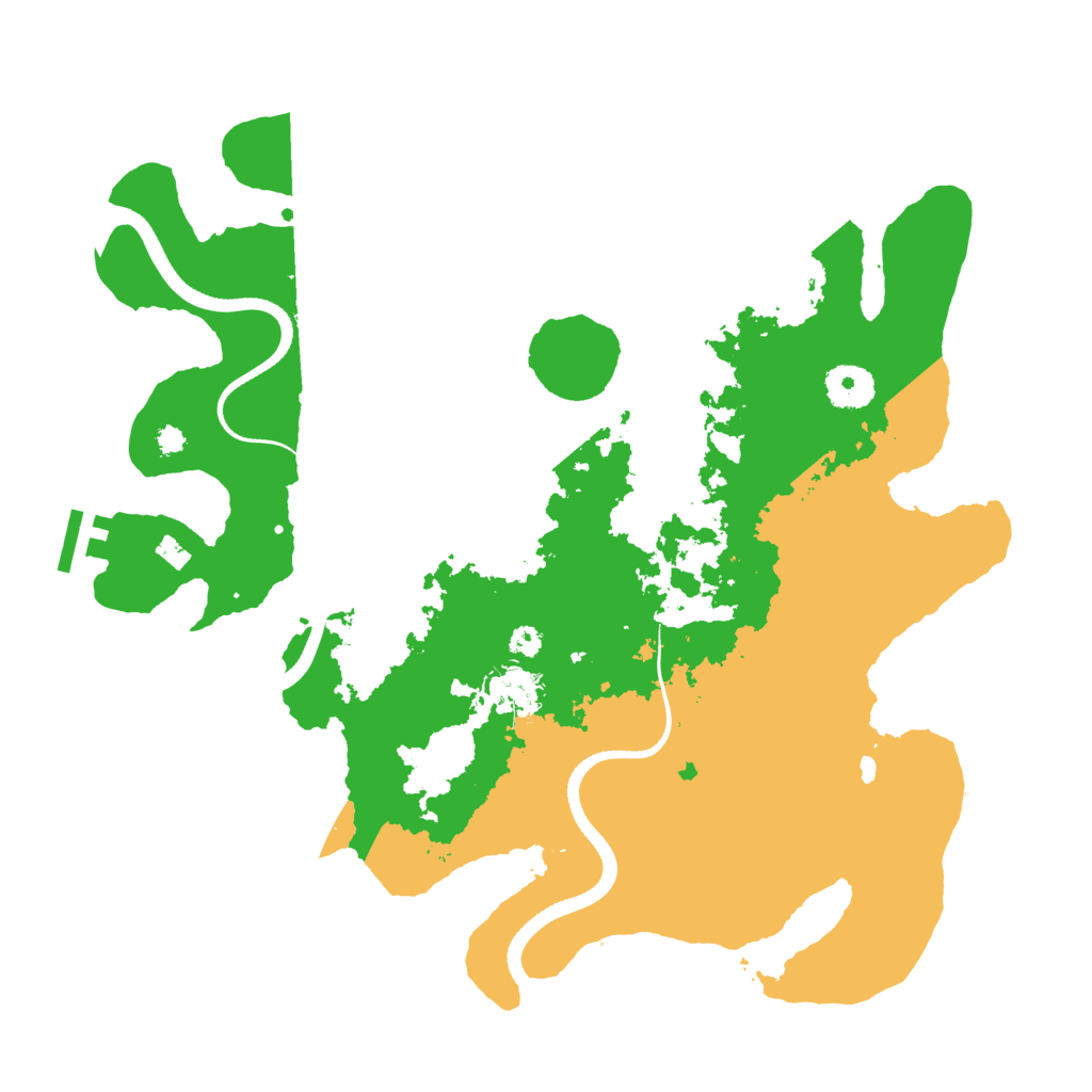Biome Rust Map: Procedural Map, Size: 3500, Seed: 274375