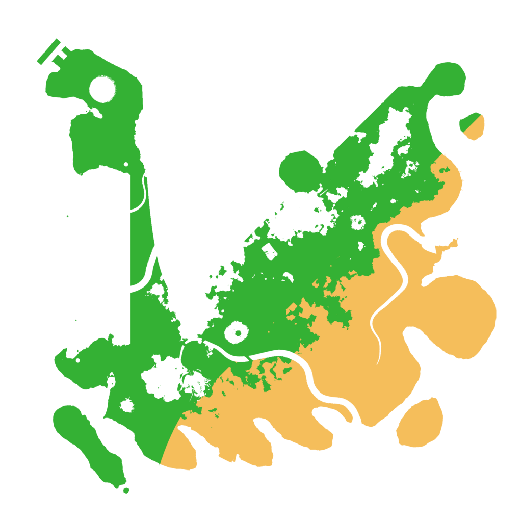 Biome Rust Map: Procedural Map, Size: 3500, Seed: 624442