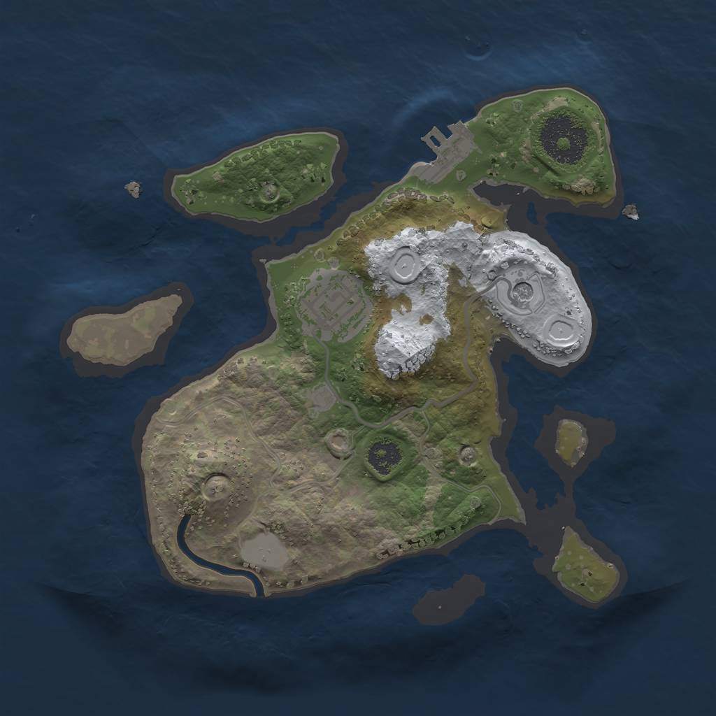 Rust Map: Procedural Map, Size: 2263, Seed: 1337, 8 Monuments