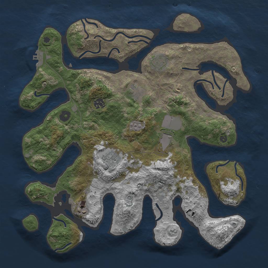 Rust Map: Procedural Map, Size: 3700, Seed: 22062021, 11 Monuments