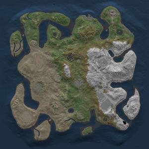 Thumbnail Rust Map: Procedural Map, Size: 3700, Seed: 45634523, 15 Monuments