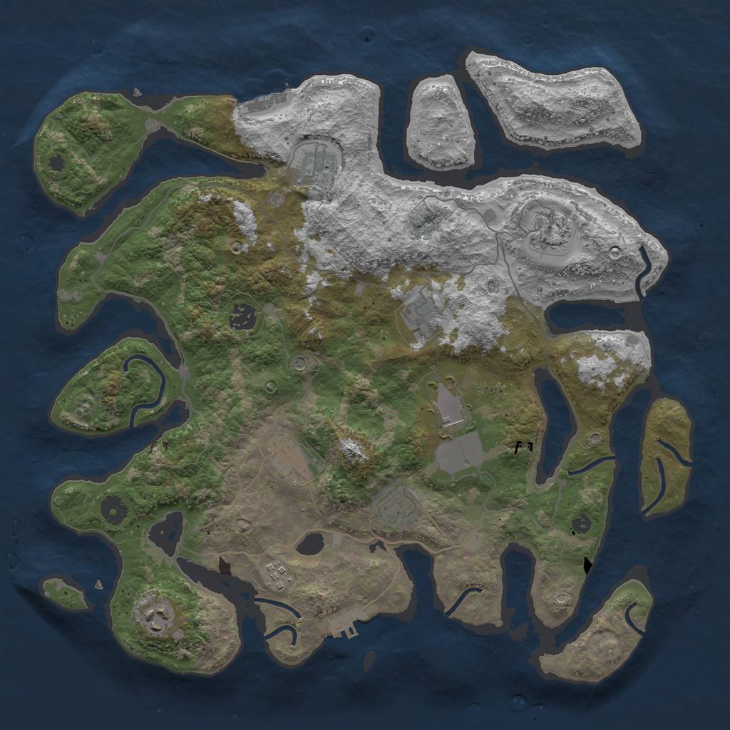 Rust Map: Procedural Map, Size: 4000, Seed: 89548644, 14 Monuments