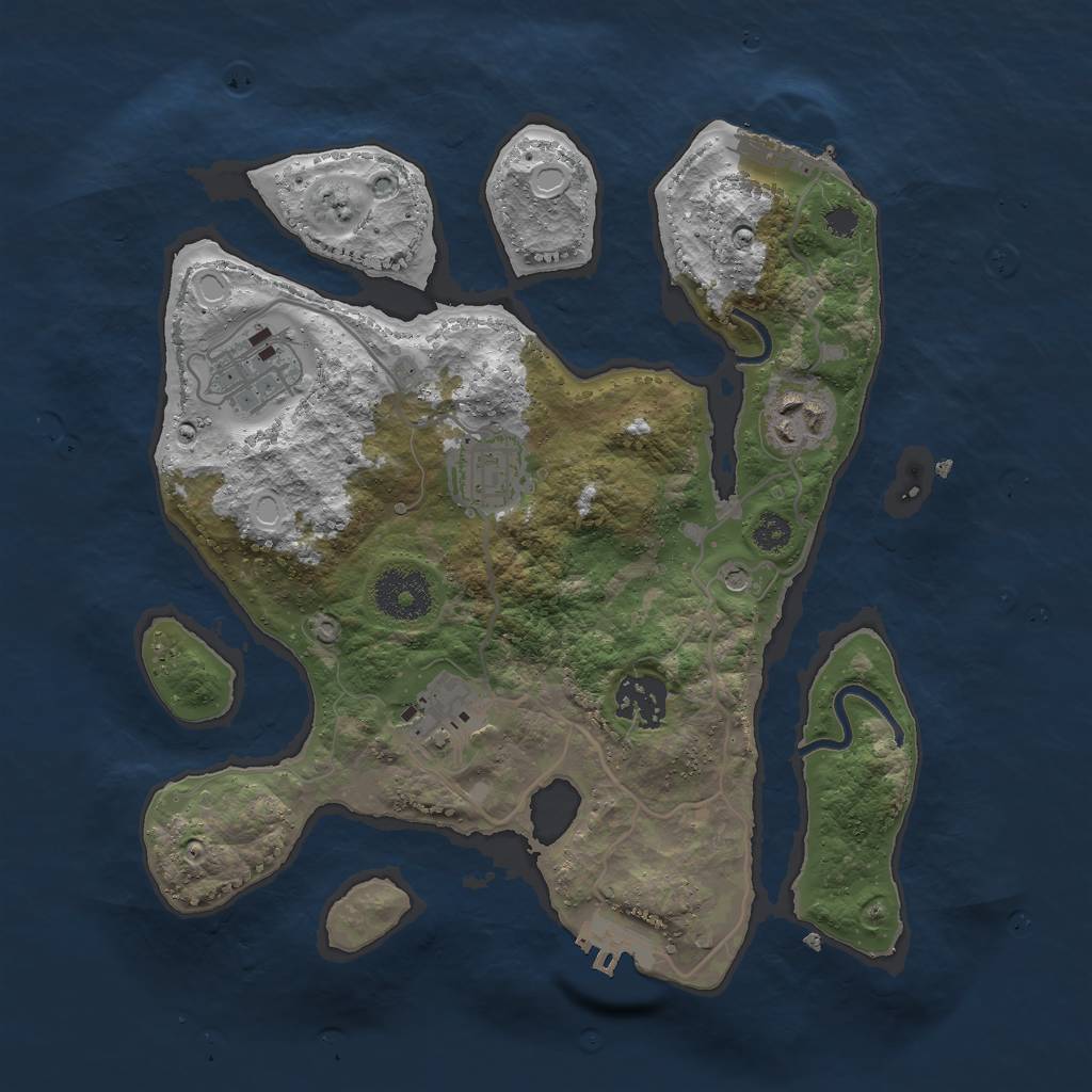 Rust Map: Procedural Map, Size: 3000, Seed: 1380997161, 13 Monuments