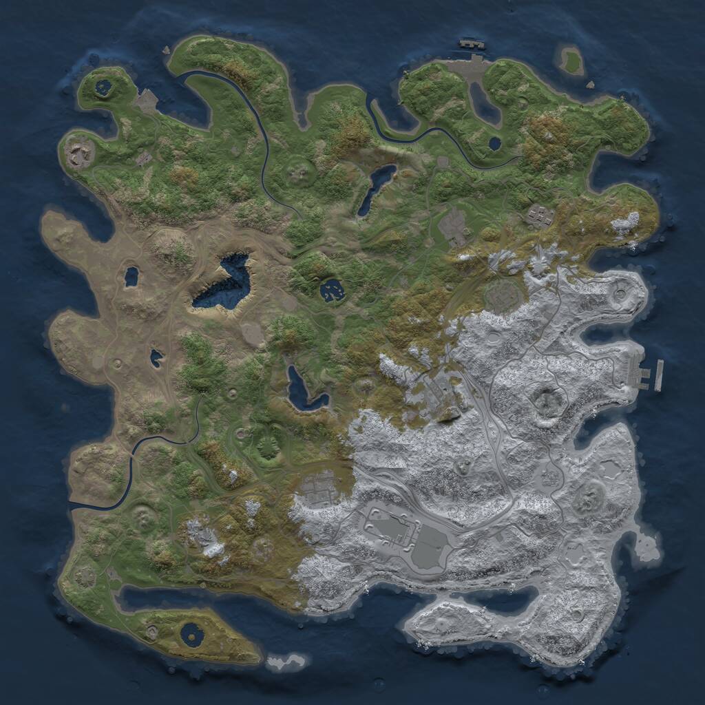 Rust Map: Procedural Map, Size: 4500, Seed: 26783, 15 Monuments