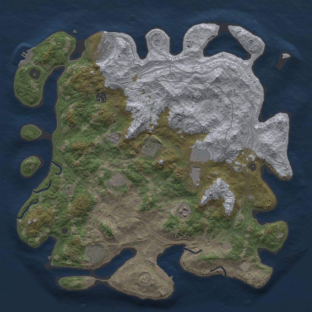 Rust Map: Procedural Map, Size: 4250, Seed: 894567854, 15 Monuments