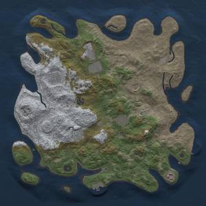 Thumbnail Rust Map: Procedural Map, Size: 4000, Seed: 195605439, 15 Monuments