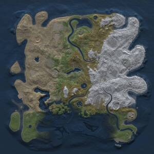 Thumbnail Rust Map: Procedural Map, Size: 4000, Seed: 490729144, 15 Monuments