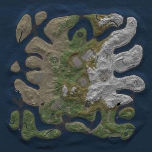 Thumbnail Rust Map: Procedural Map, Size: 4000, Seed: 490729144, 14 Monuments