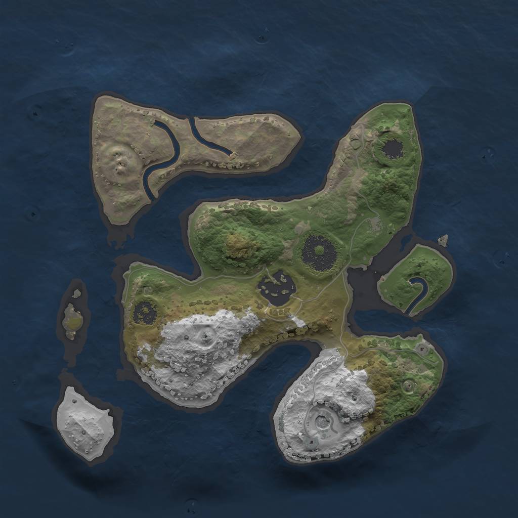 Rust Map: Procedural Map, Size: 2222, Seed: 20210622, 4 Monuments