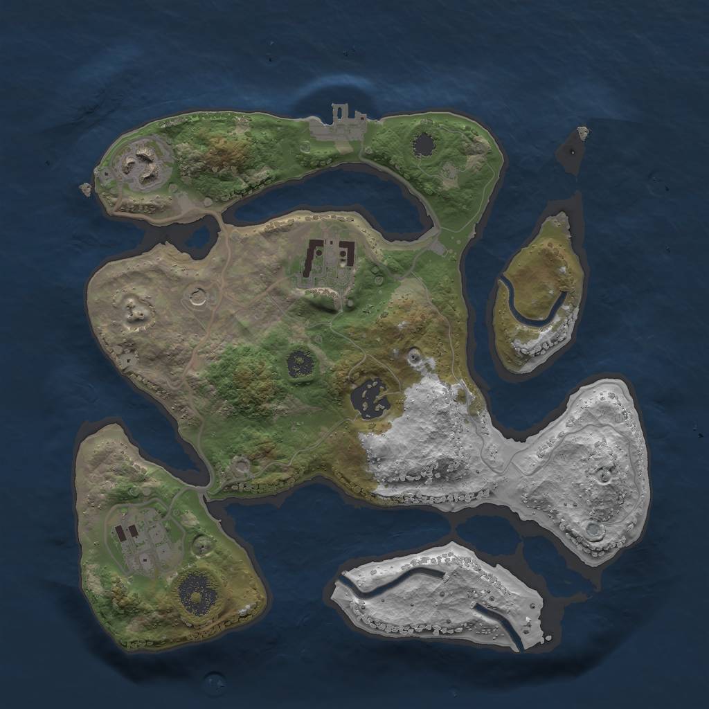 Rust Map: Procedural Map, Size: 2700, Seed: 956808973, 8 Monuments