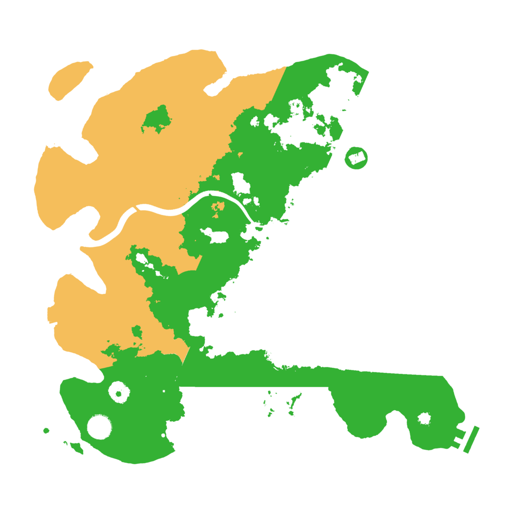 Biome Rust Map: Procedural Map, Size: 3700, Seed: 25