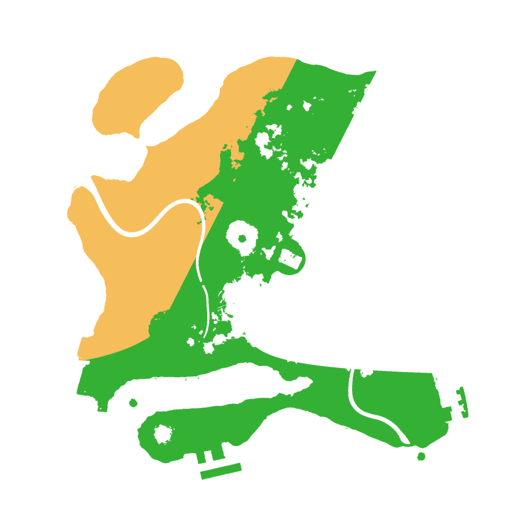 Biome Rust Map: Procedural Map, Size: 2500, Seed: 78636713