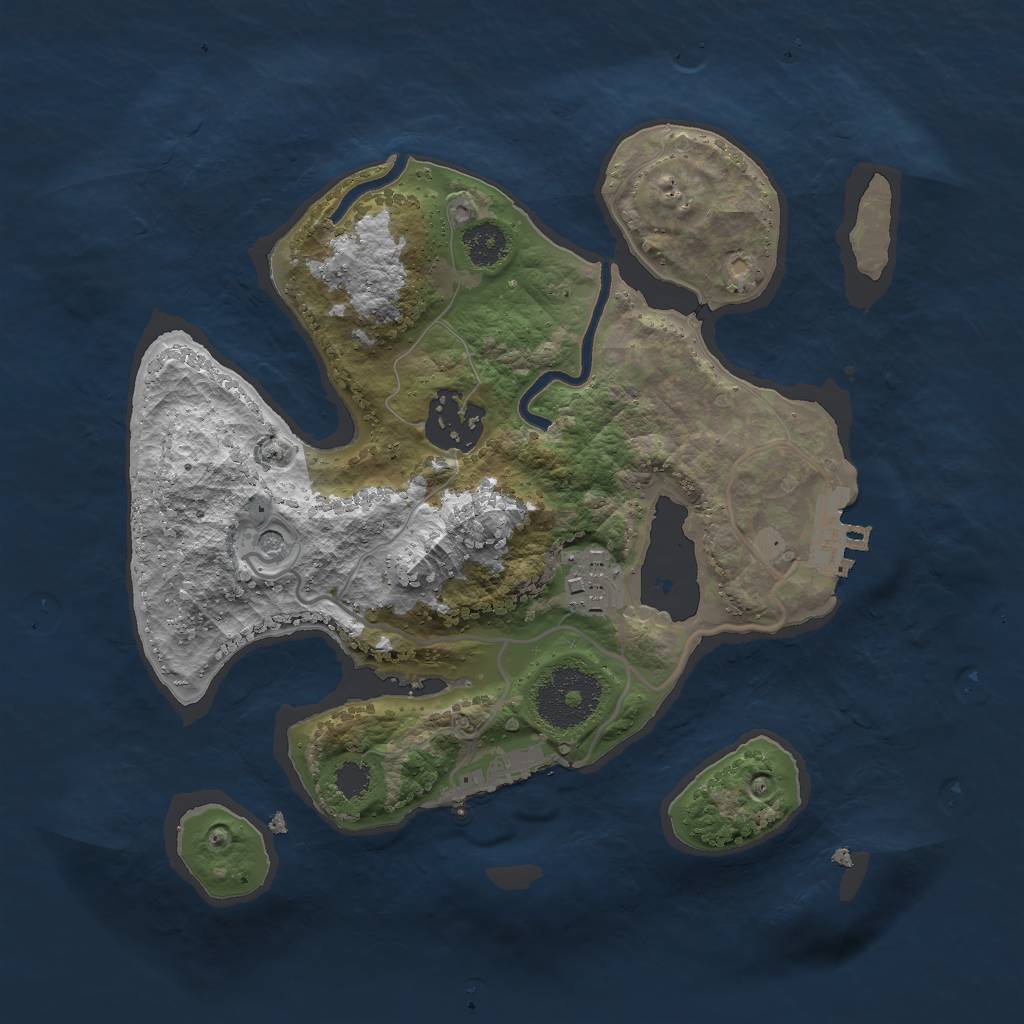 Rust Map: Procedural Map, Size: 2500, Seed: 202106, 7 Monuments