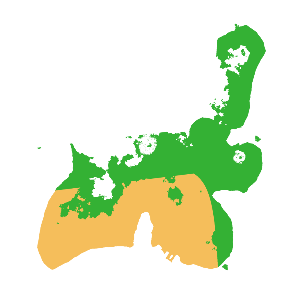 Biome Rust Map: Procedural Map, Size: 2500, Seed: 880009