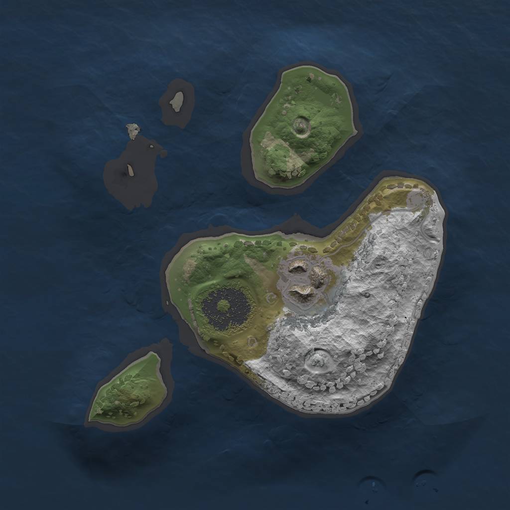 Rust Map: Procedural Map, Size: 1700, Seed: 727, 3 Monuments