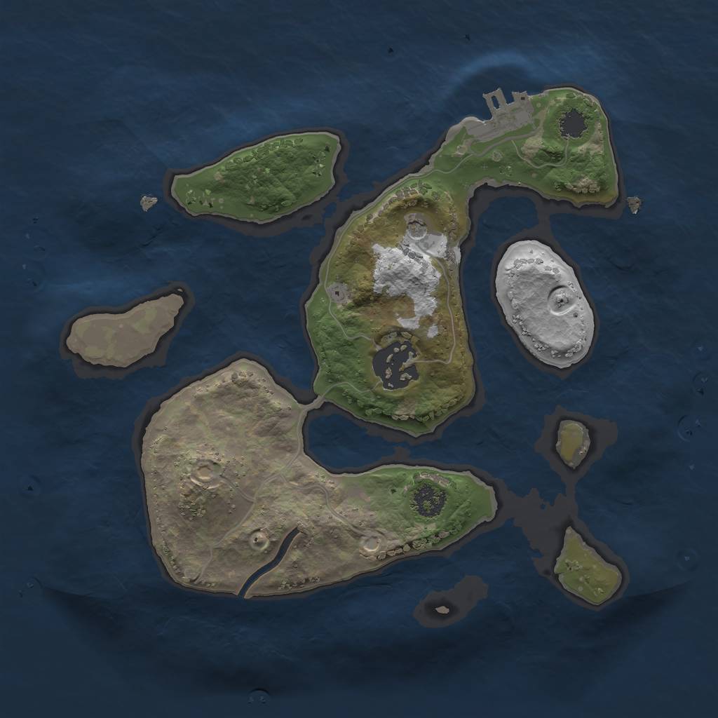 Rust Map: Procedural Map, Size: 2261, Seed: 1337, 5 Monuments