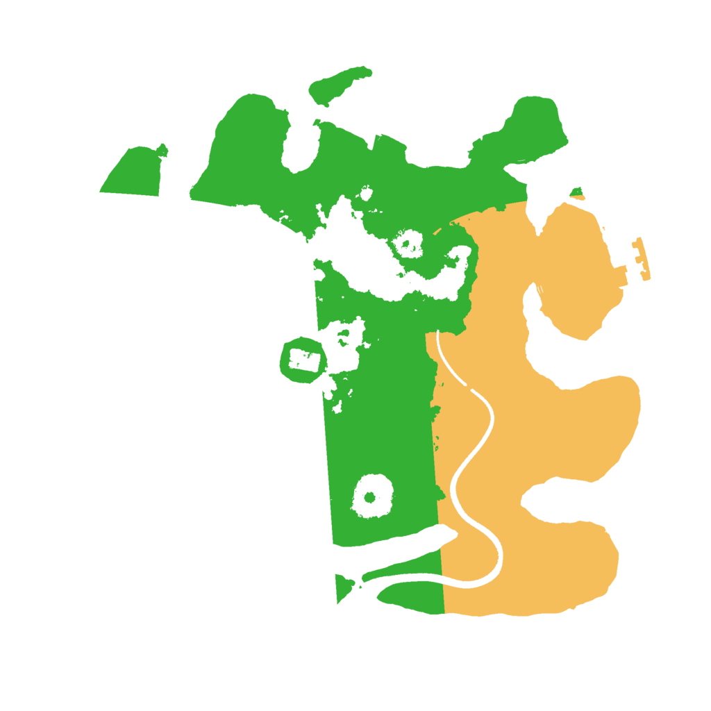 Biome Rust Map: Procedural Map, Size: 2500, Seed: 23123