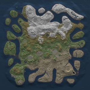 Thumbnail Rust Map: Procedural Map, Size: 4700, Seed: 1, 15 Monuments