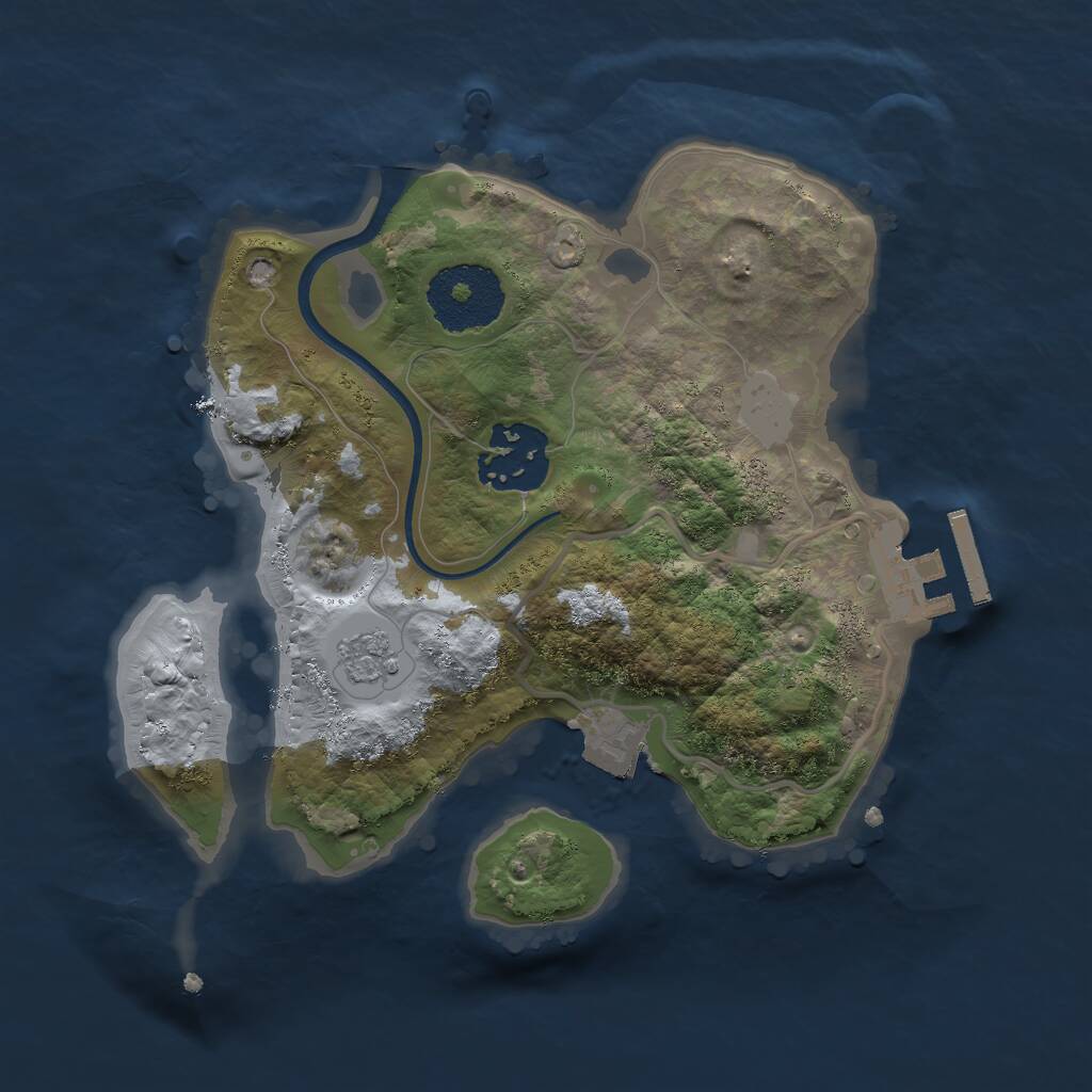 Rust Map: Procedural Map, Size: 2300, Seed: 60567997, 4 Monuments