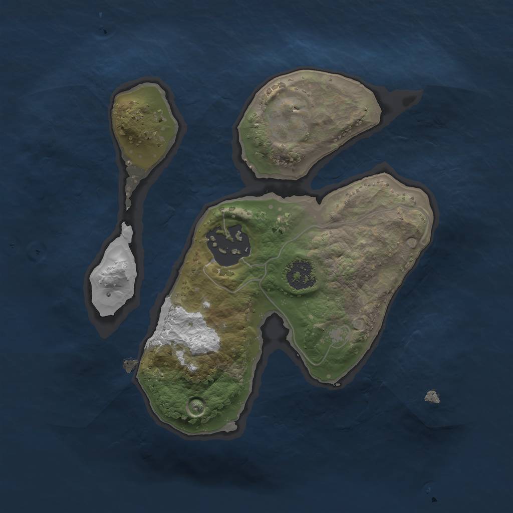 Rust Map: Procedural Map, Size: 1800, Seed: 66666, 3 Monuments